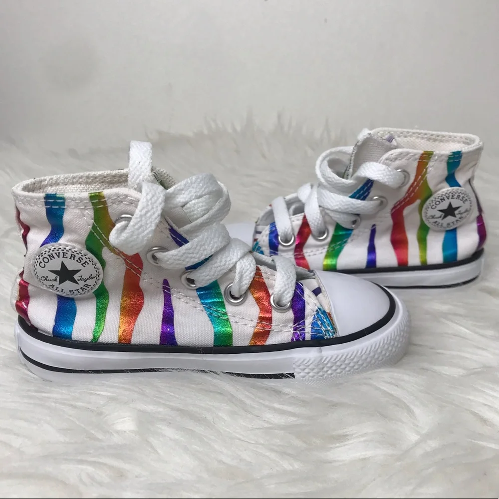Converse Infant Chuck Taylor All Star High Top Zebra Sneaker Size 6